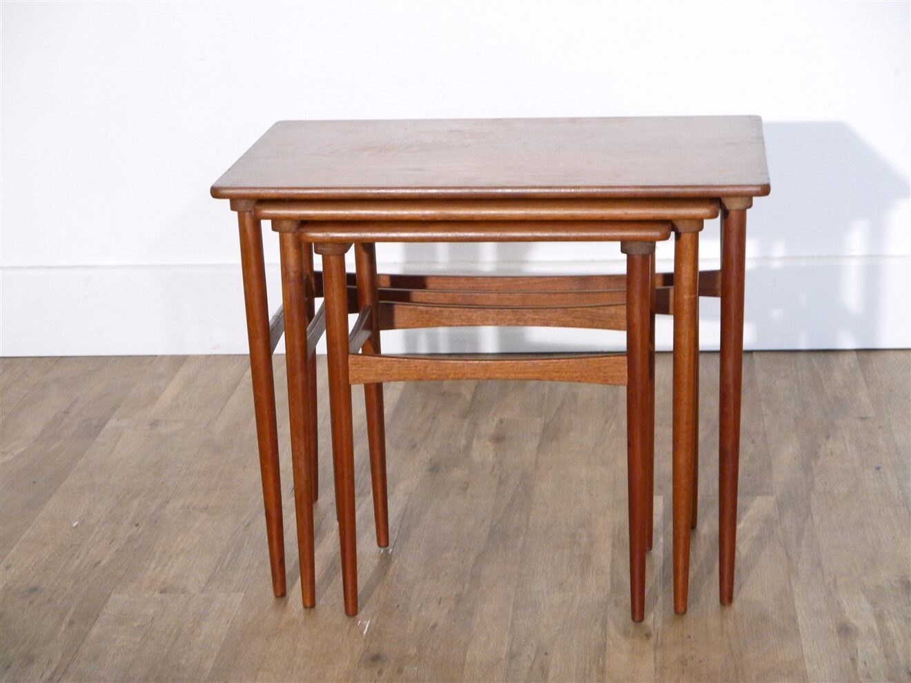 Danish teak trundle tables 1960