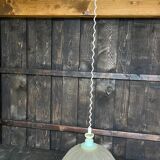Suspension opaline monte et baisse vintage