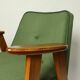 Fauteuil vintage en velours d'herbe verte chaise en bois salon