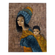Acrylique sur carton par Tran Long "Une mère portant son enfant"