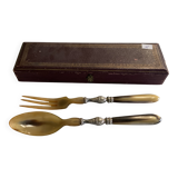 Box of 2 salad servers antique