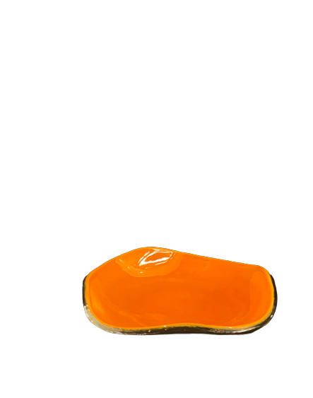 Orange ceramic dish
