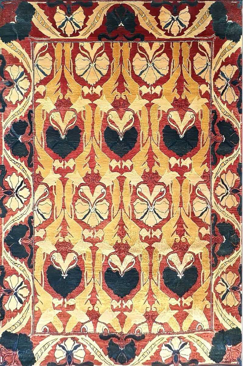 Indian floral rug after William Morris 308x240 cm