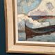 Original Swedish Oil on Panel – “Winter Harbor” by Knut Norman – Signed – Vintage & Framed