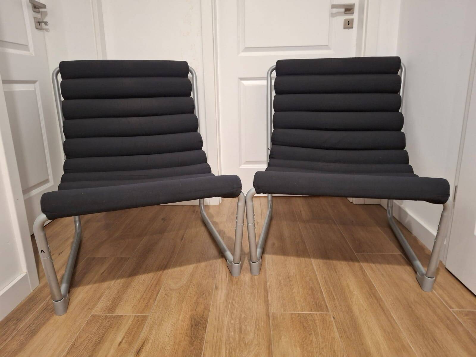 Two French Lounge Chairs from the 1980s