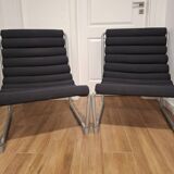 Two French Lounge Chairs from the 1980s