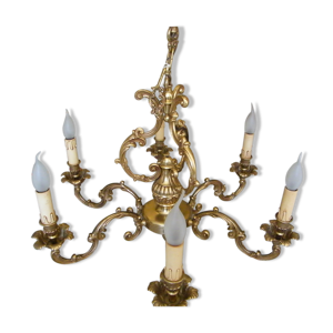 Lustre en laiton 6 branches