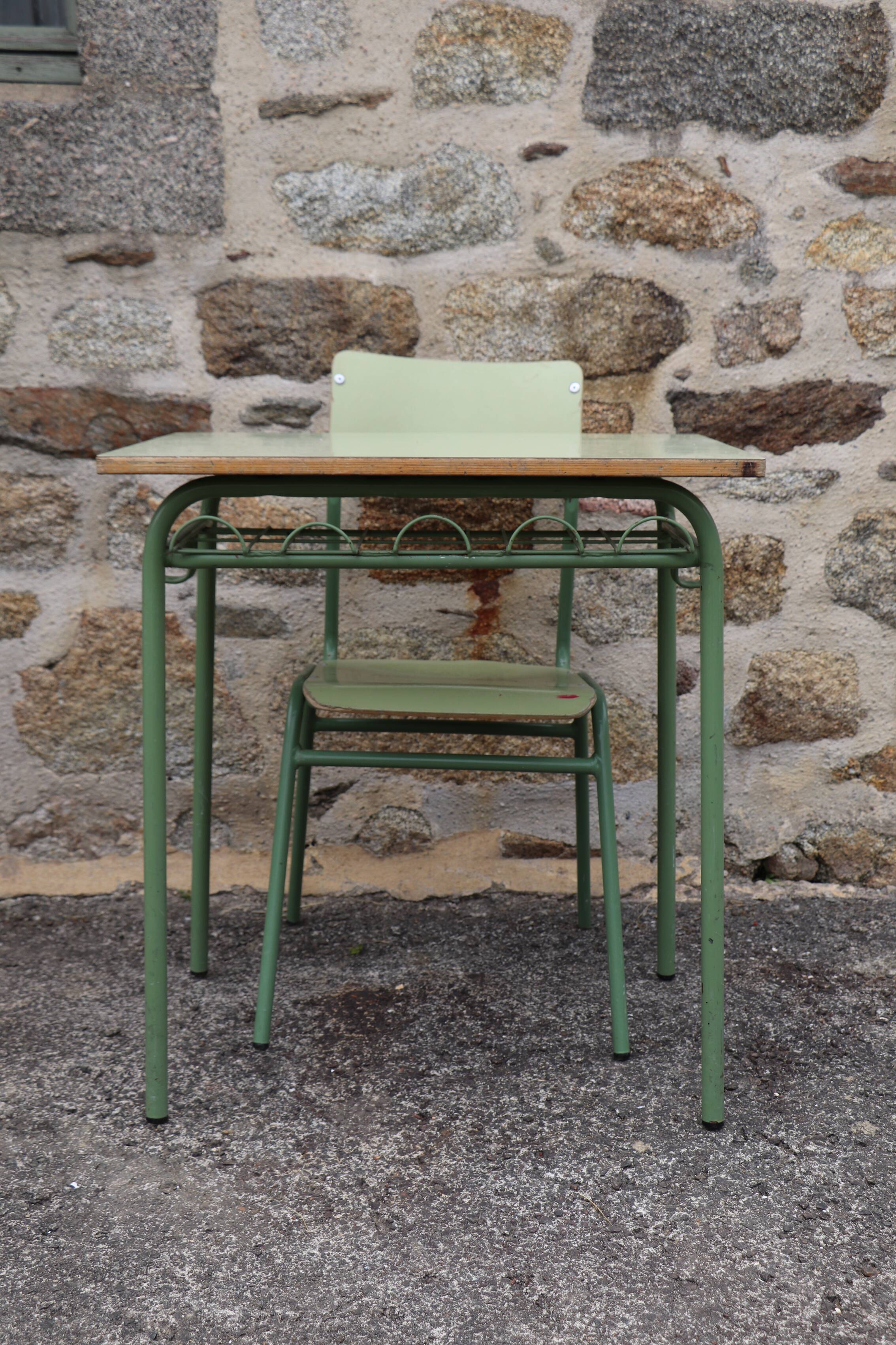 Italian vintage school desk and chair
