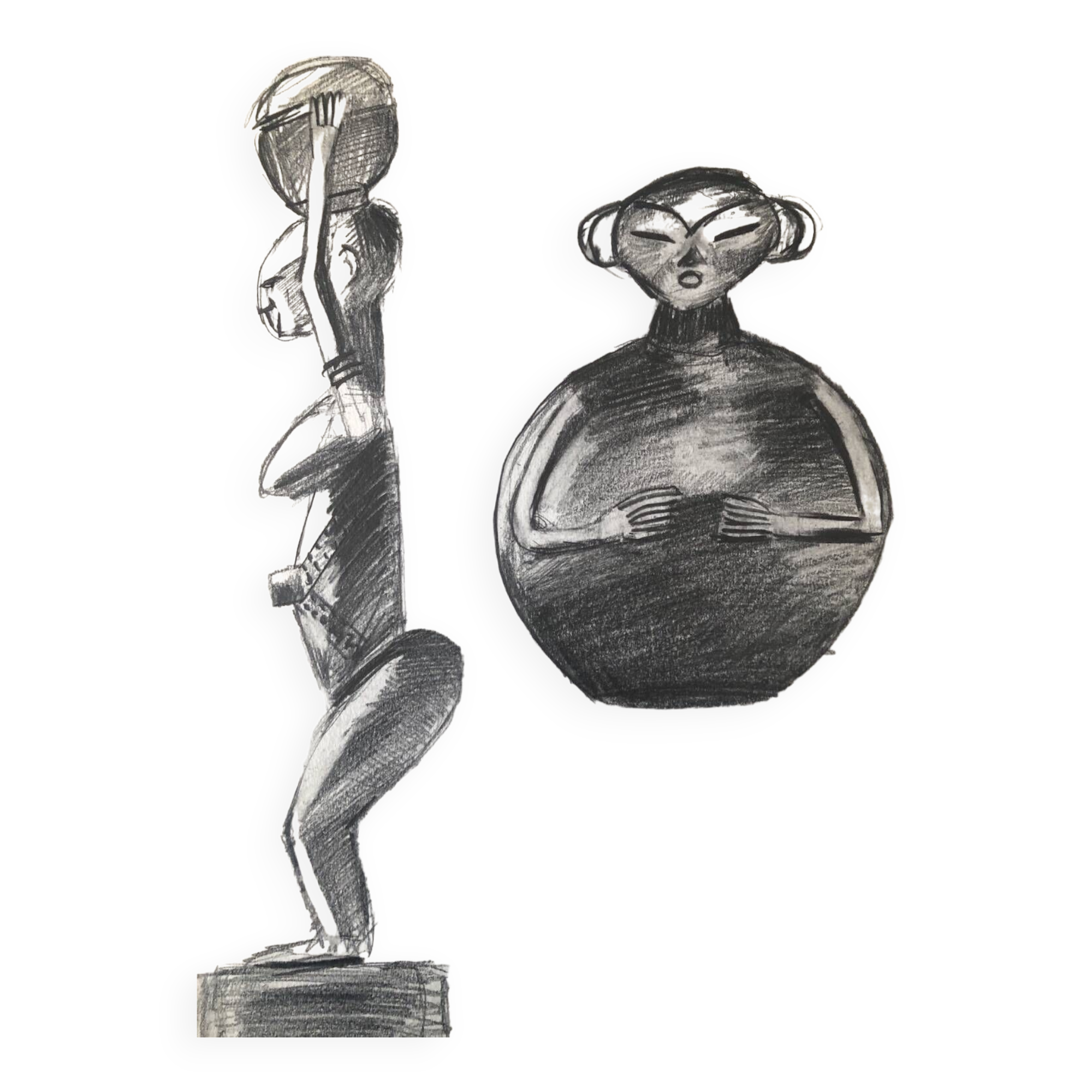 Drawing African Sculptures