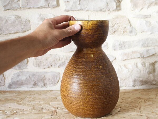Vase en céramique marron Accolay