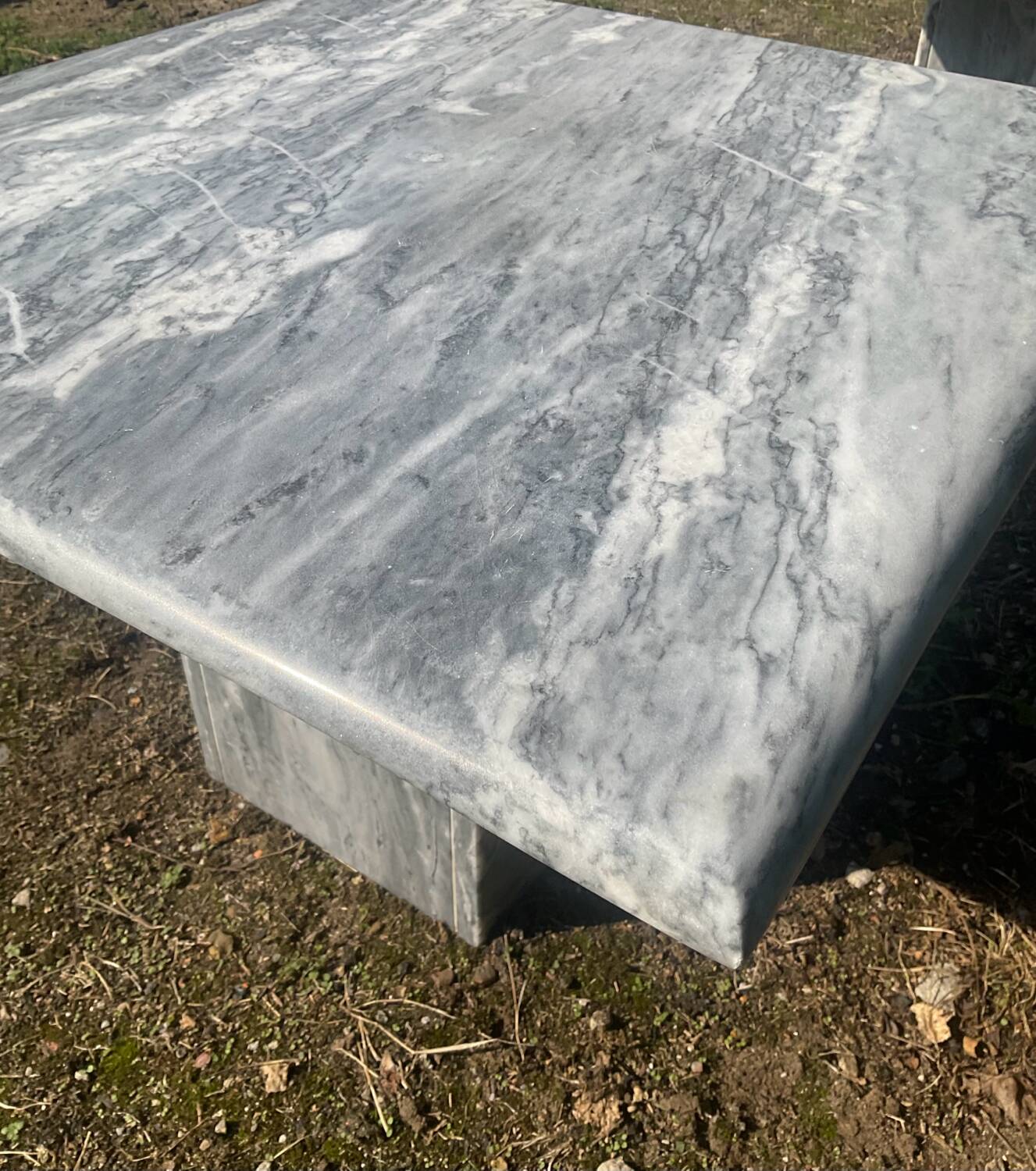 70s marble coffee table