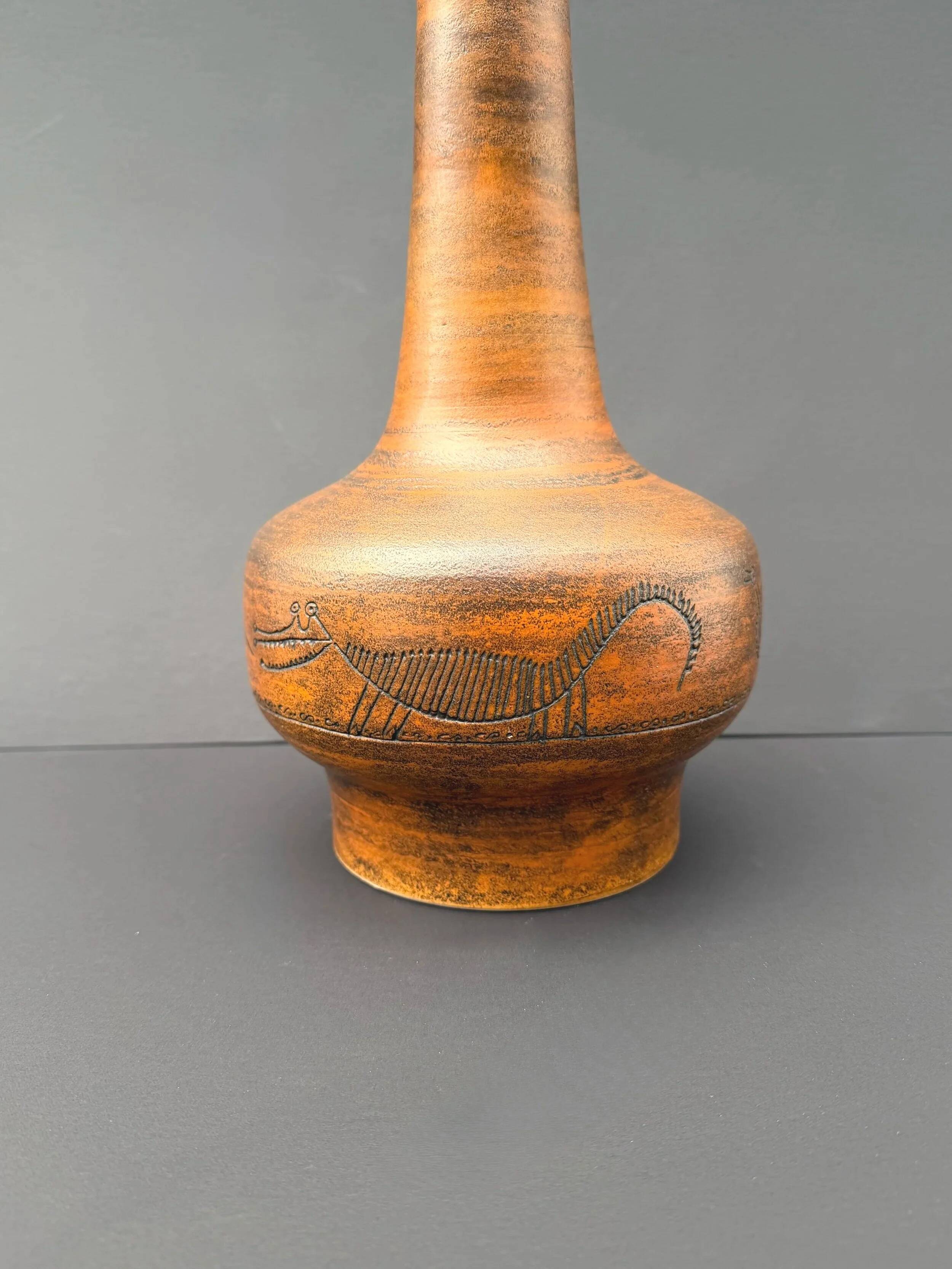 Lamp base by Jacques Blin in ceramic, 1960