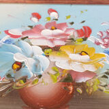 Flower-decorated painting