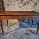 Antique French writing desk in oak with two drawers, 1920s.
