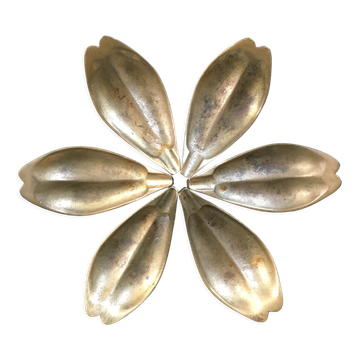 Set of 6 brass bowls