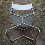 Pair of chrome armchairs, 1970