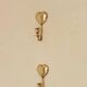 Vintage Brass Heart Shaped Wall Sconces