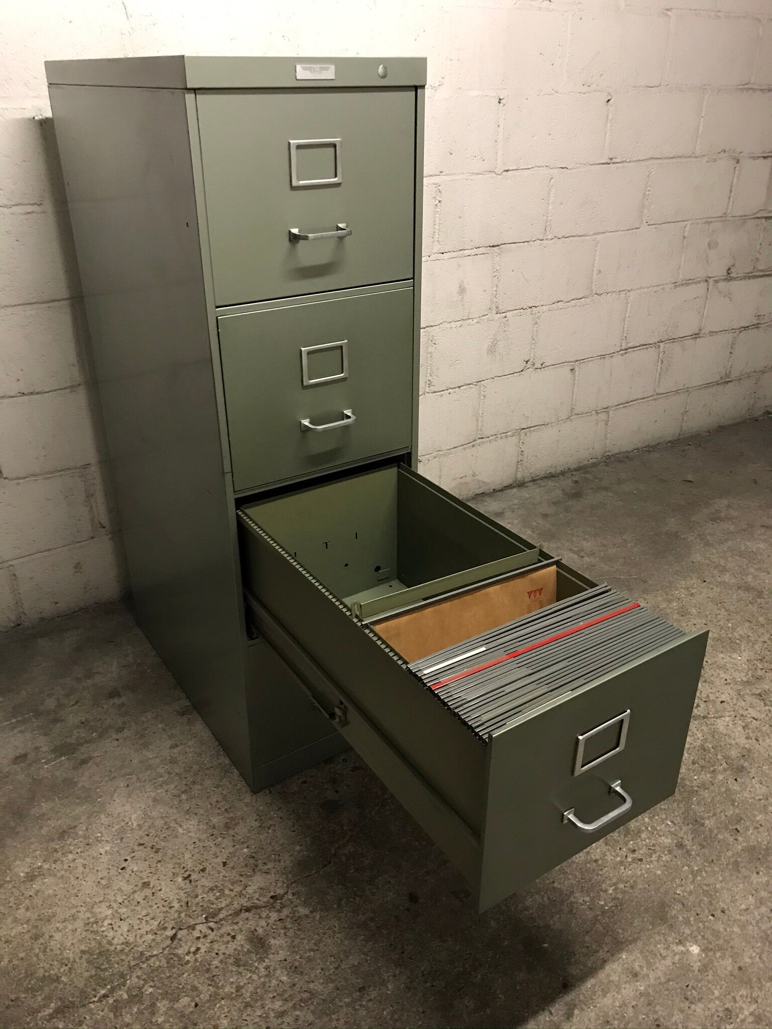 Vintage metal industrial furniture with YAC 1950 drawers