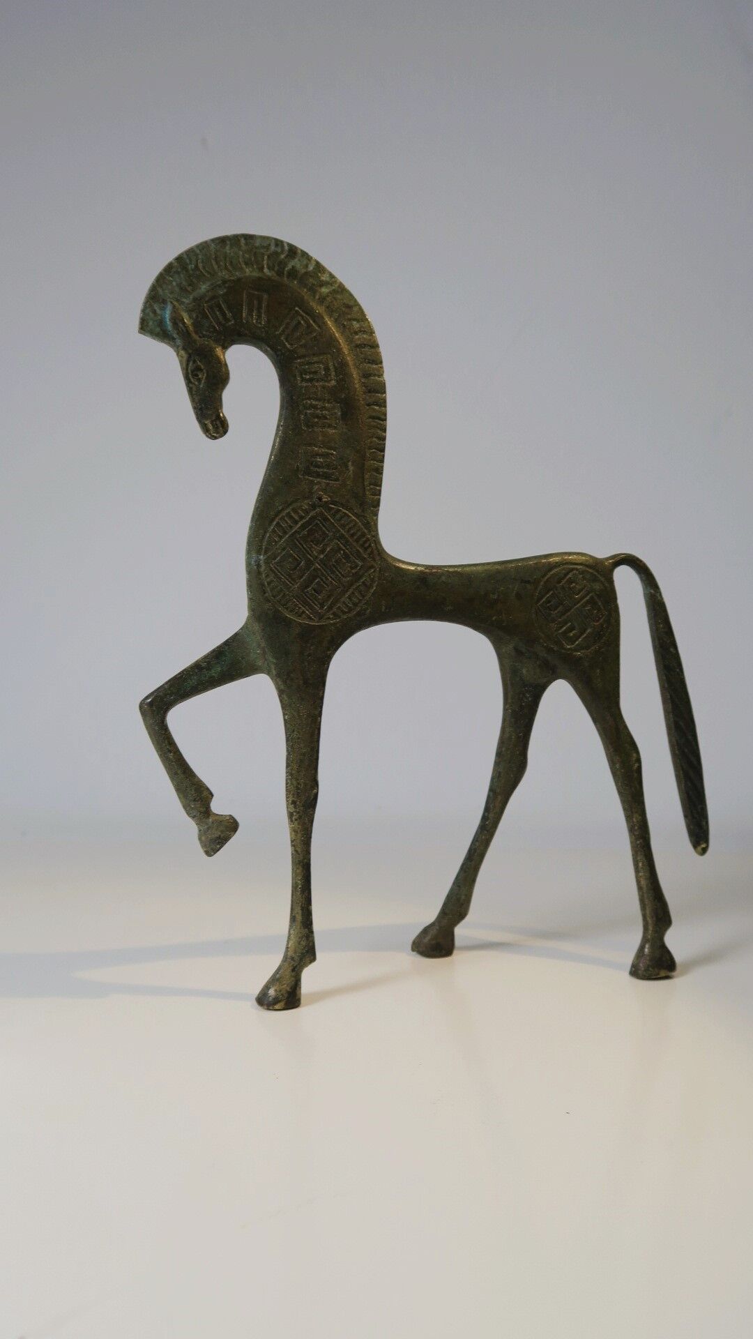 Etruscan horse, bronze, very elegant figurine