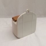 Spice pot porcelain wall salt box flower pattern