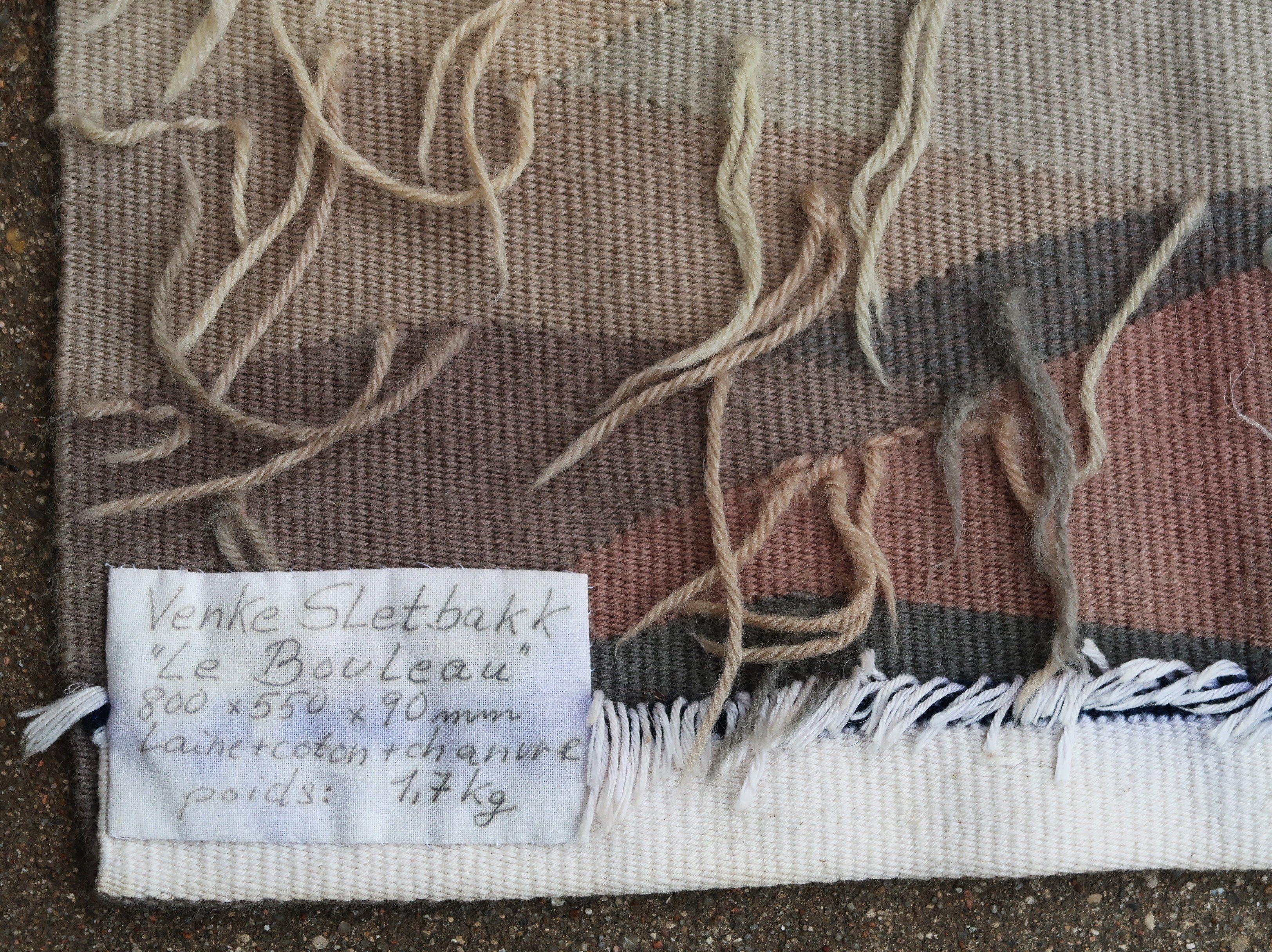 French tapestry Venke Sletbakk "Le Bouleau" 1970