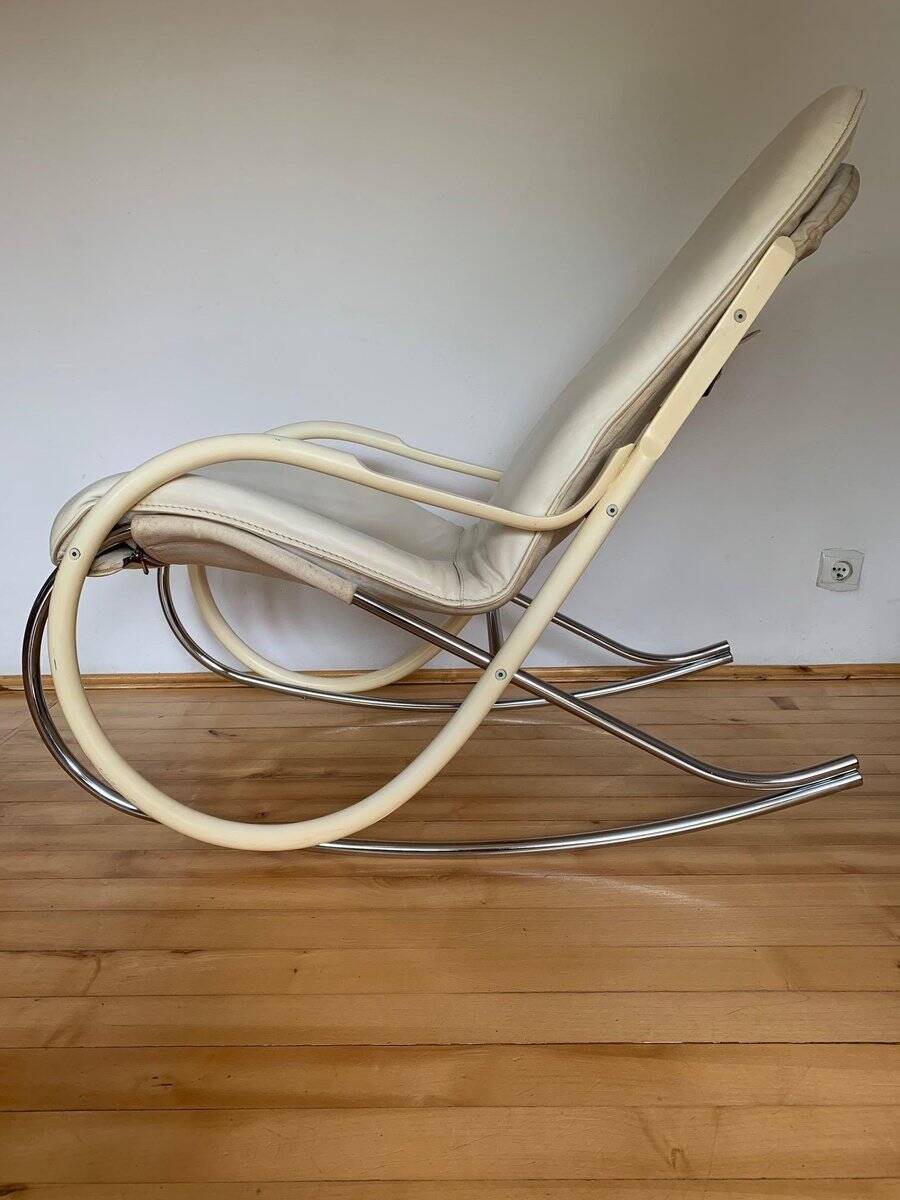 Vintage Swiss rocking chair by Paul Tuttle for Strässle, 1970s