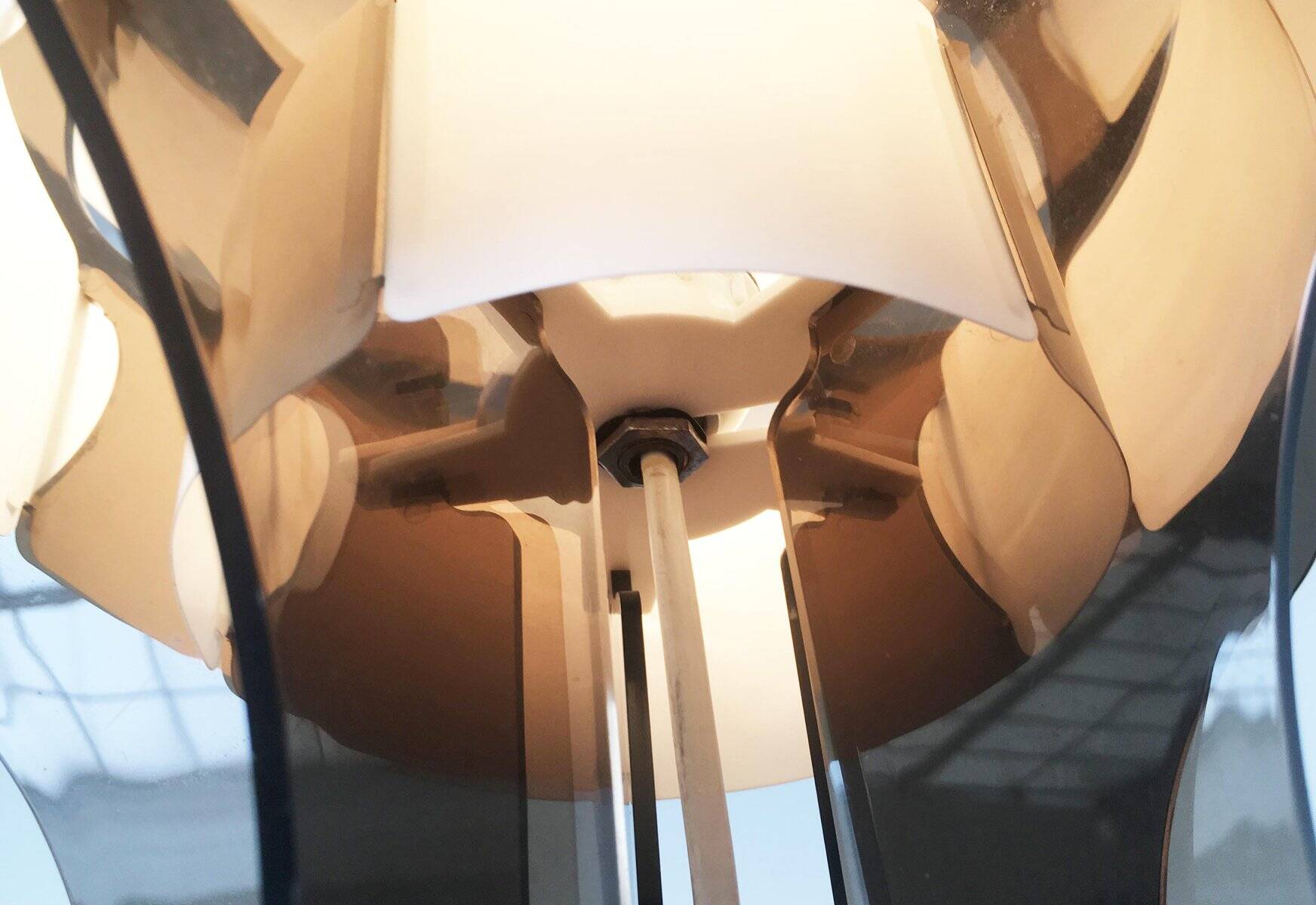 Mid-century Danish plastic table lamp by Flemming Brylle & Preben Jacobsen