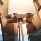 Mid-century Danish plastic table lamp by Flemming Brylle & Preben Jacobsen