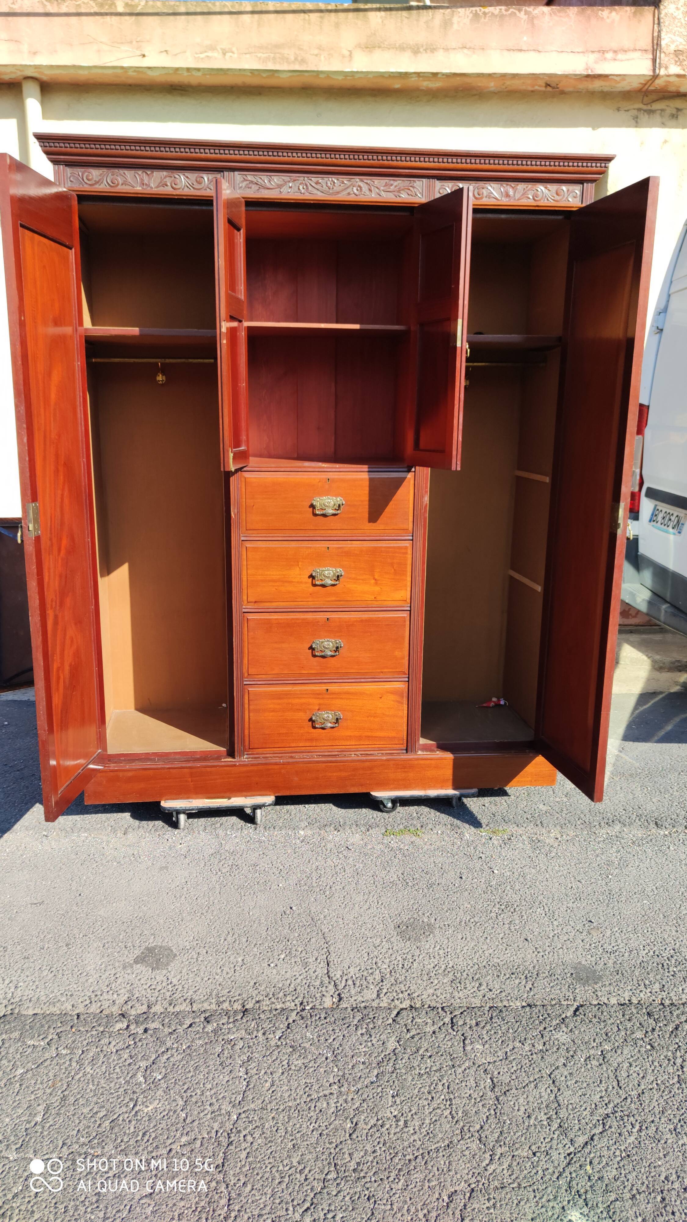 English mahogany wardrobe circa 1920