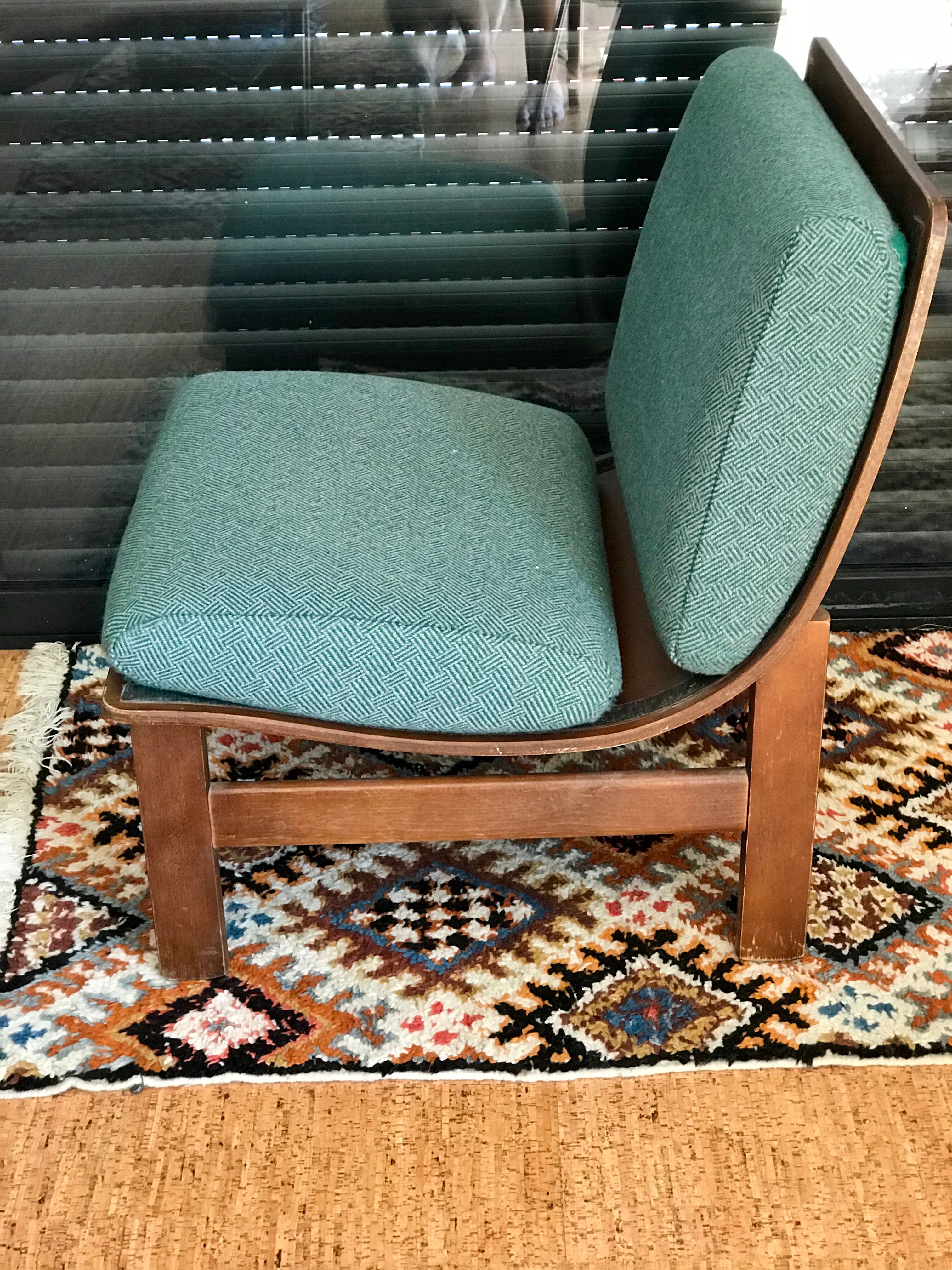Fauteuil vintage en bois courbé
