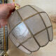 2 lampes baladeuses globes abats-jour nacre et laiton doré vintage