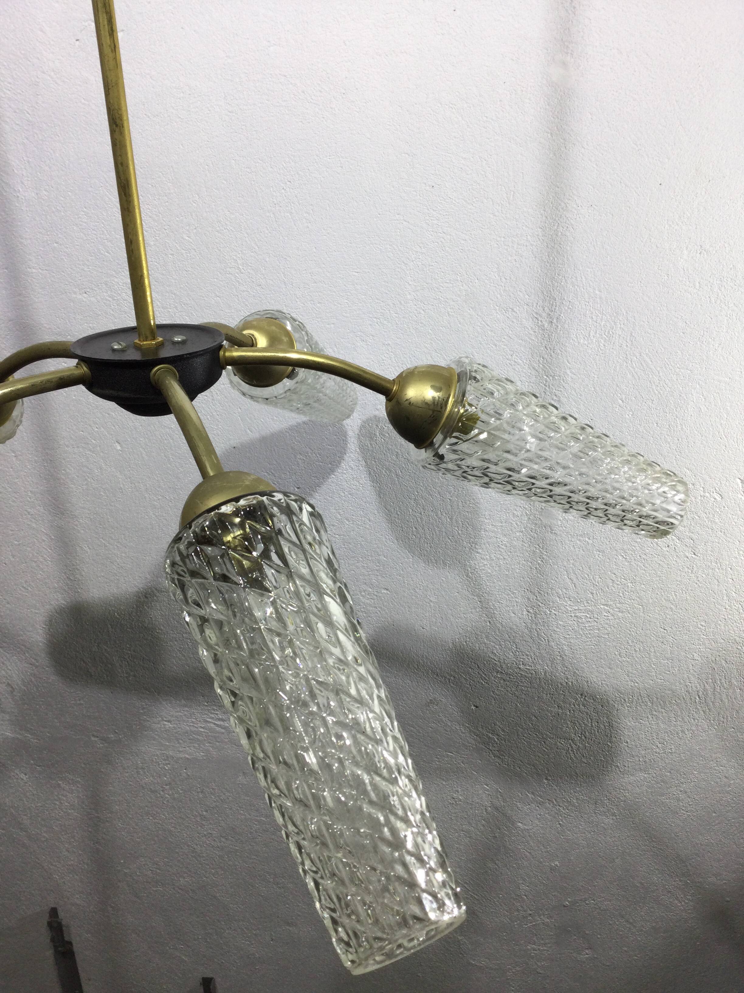 5 light chandelier 1970