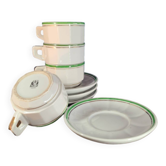 Vintage 70s Arbona Tours cups and saucers (set of 4)