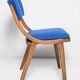 Bumerang Chair Mid-Century Modern, Royal Blue Wool, Poland, 1960s