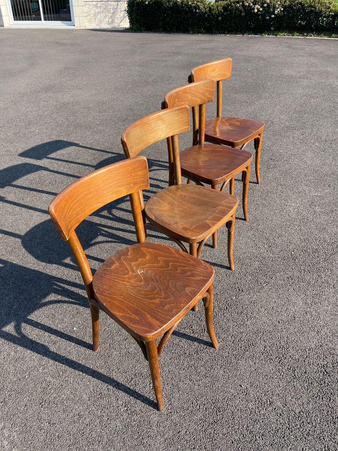 Lot de 4 chaises vintage Thonet de bistrot