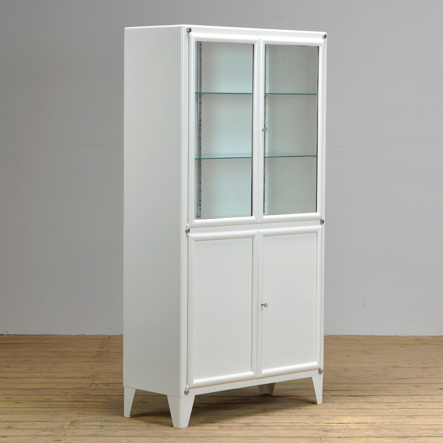 Vitrine médicale de fer de Kovona, années 1950