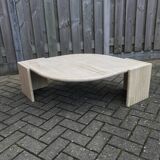 Beige marble coffee table by Roche Bobois, 1970s