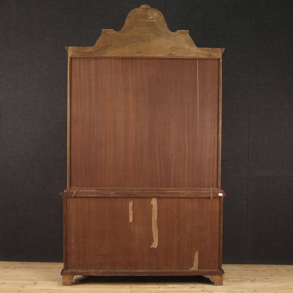 Dutch marquetry display cabinet from the 20th century