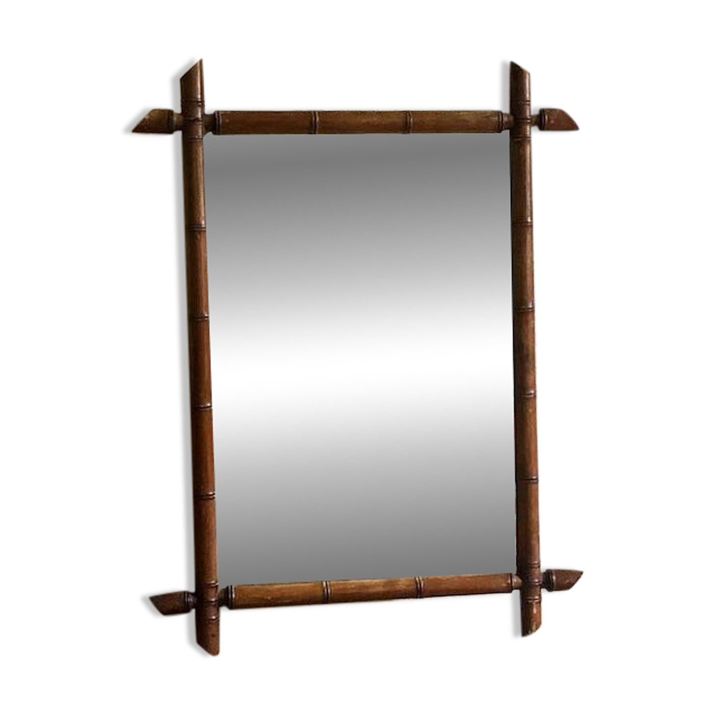 Large bamboo mirror from the 1950s
