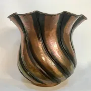 Copper Cachepot by Egidio Casagrande for Borgo Valsugana, Italy 1950s