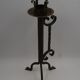 Brutalist wrought iron candle holder