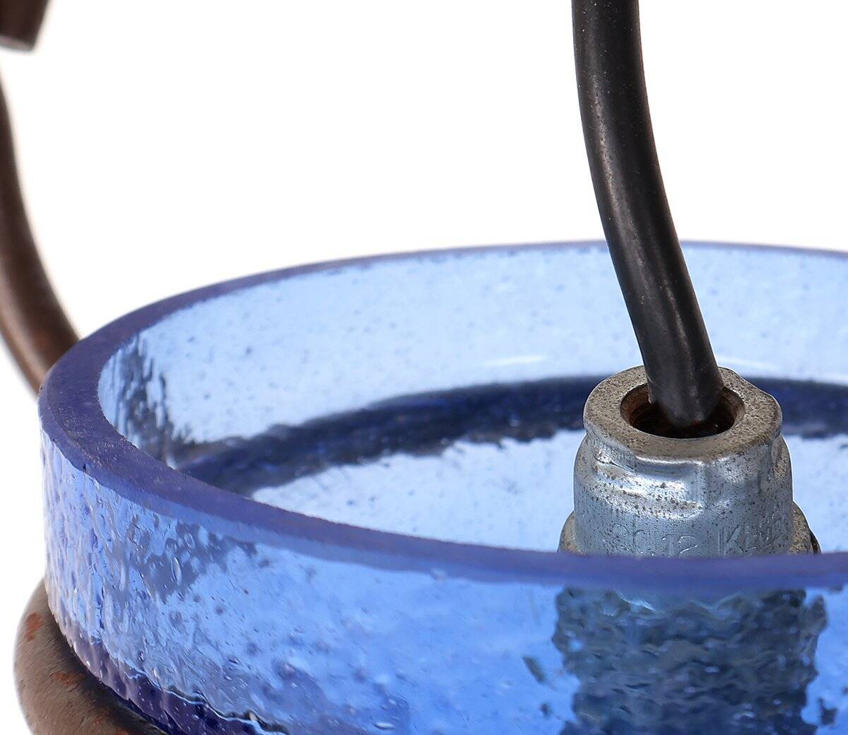 Stalactite blue glass pendant lamp by Nanny Still for Raak, 1960s