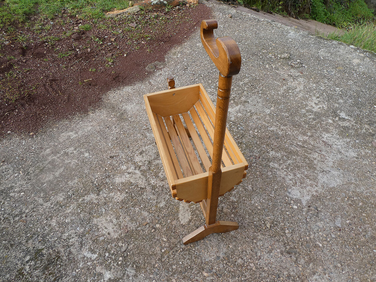 Vintage rocking doll bed cradle