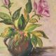 Tableau floral huile signé