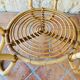 Rattan coffee table with range magazines, vintage circa 60's