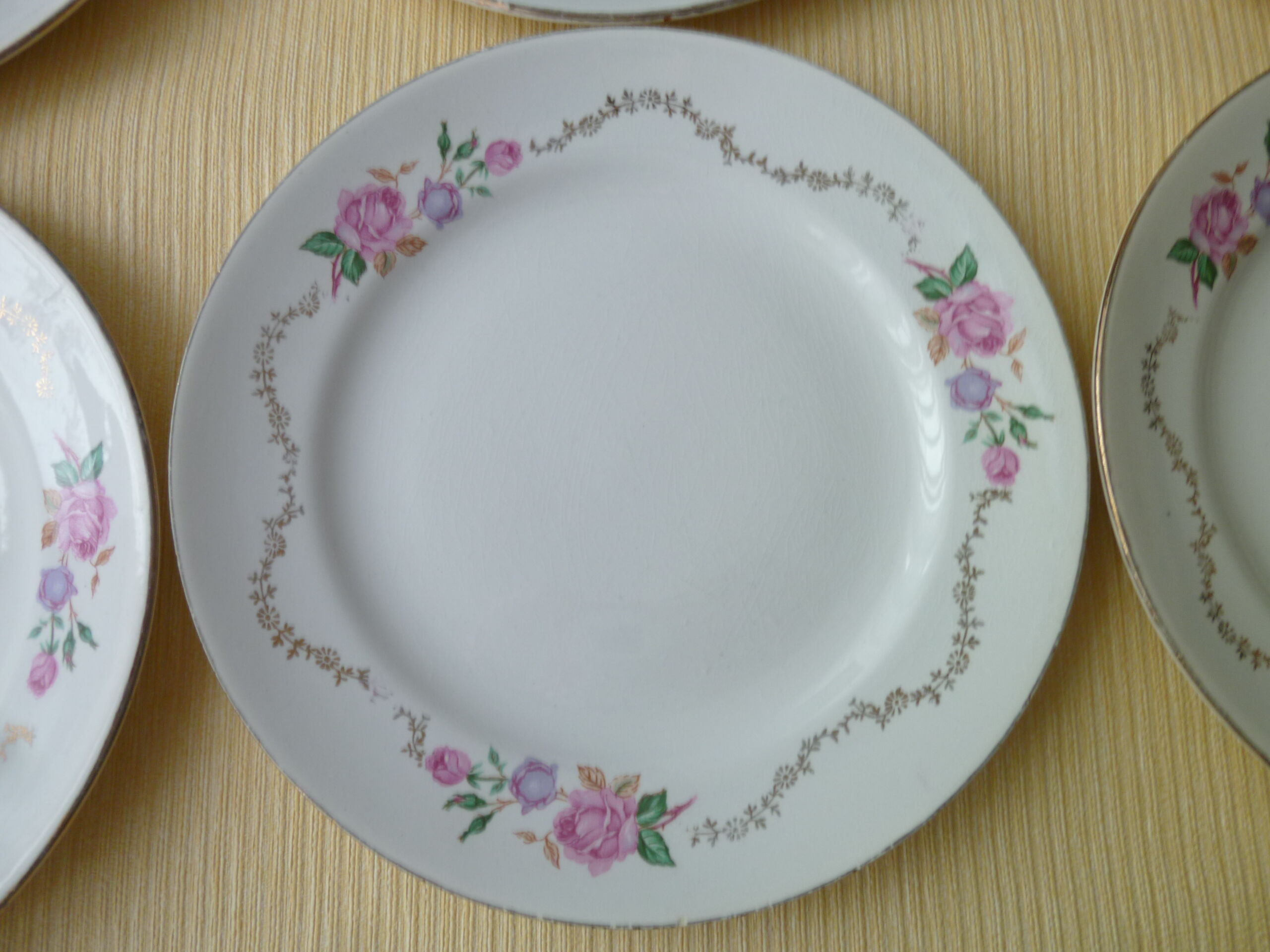 Vintage cake service in St Amand's Faïence