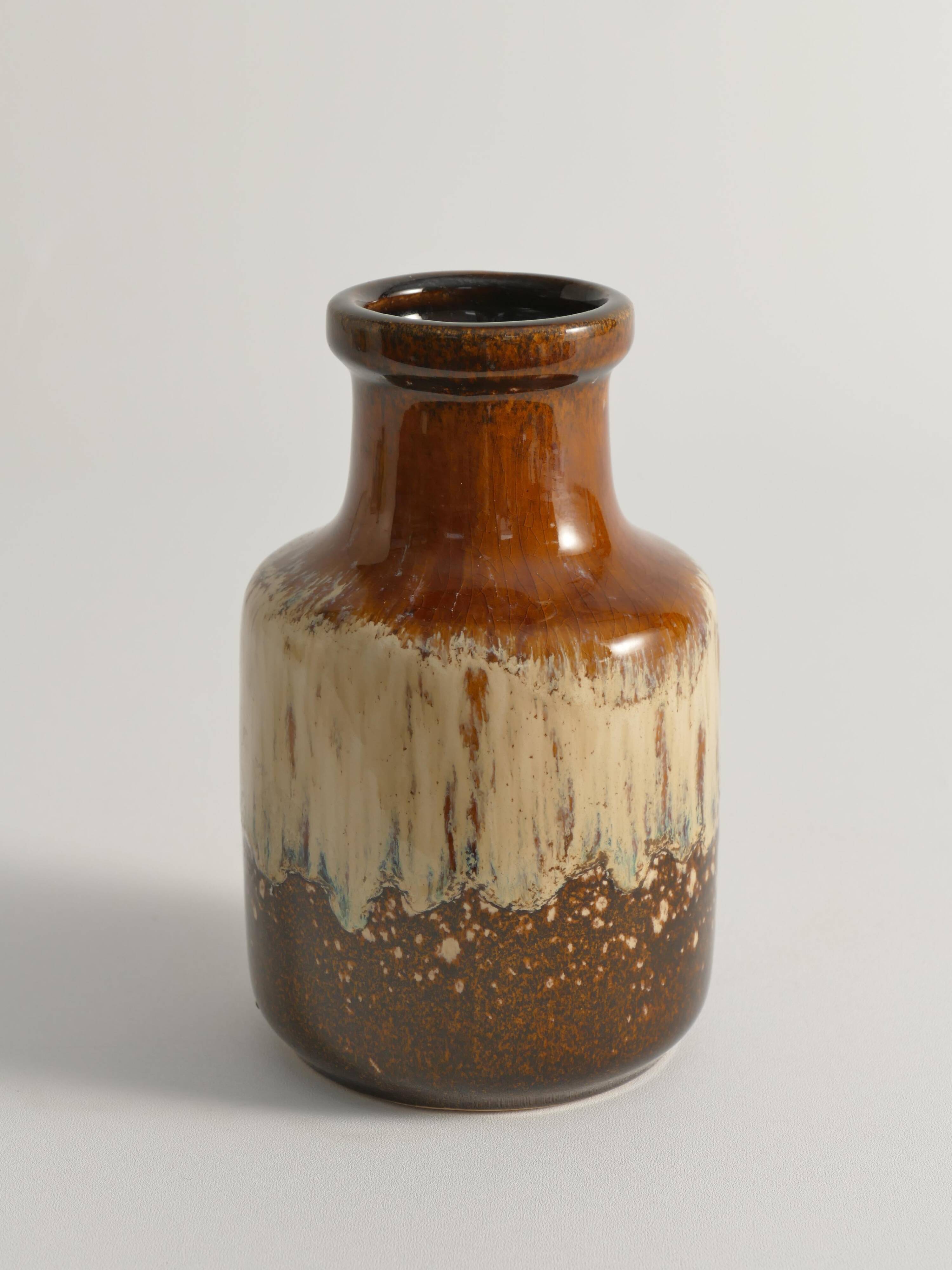 Mid-Century Modern Fat Lava Drip Glaze Ceramic Vase, West Germany, 1970s