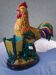 Cigarette case - Cigar pot - Rooster figurine - glazed ceramic