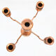 Copper five-arm candlestick Denmark 1960s