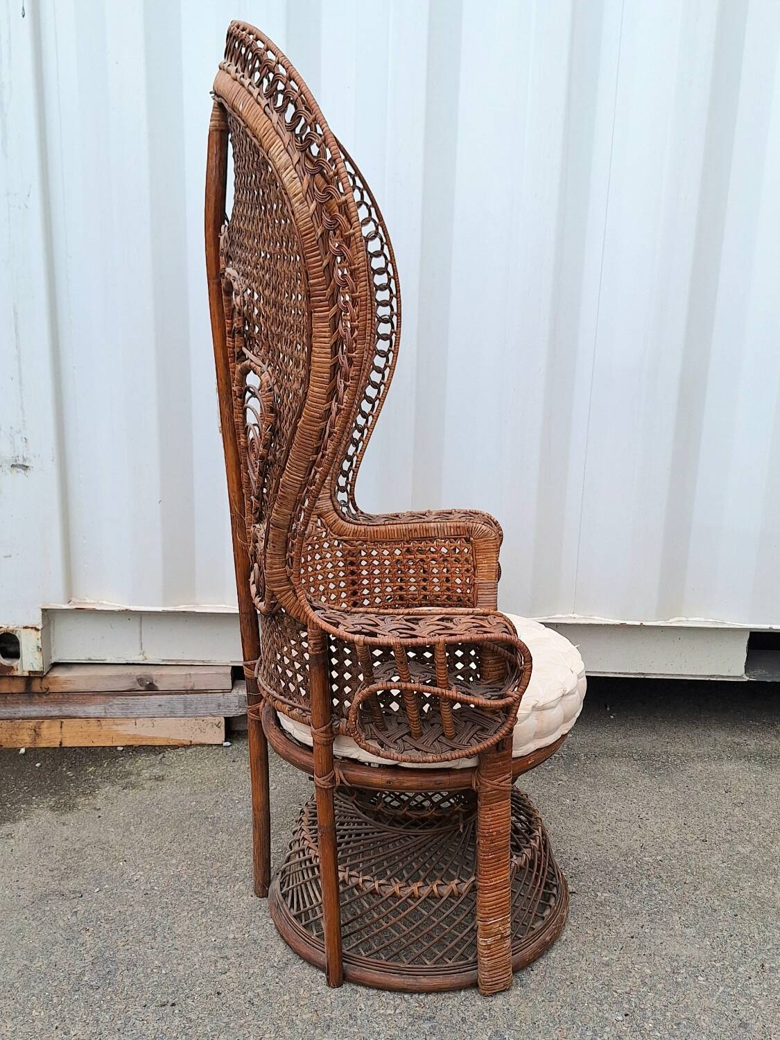 Emmanuelle armchair in Peacock rattan